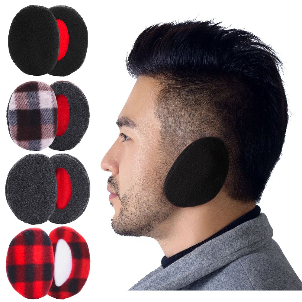 Adulte femmes homme hiver oreillettes sans bande chauffe-oreilles cache-oreilles couverture d'oreille polaire cache-oreilles: Set2-L