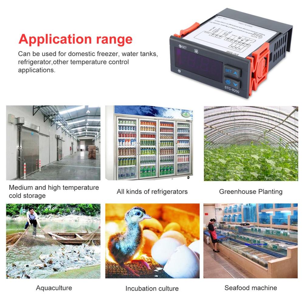 STC-9200 Digital Temperature Controller Thermostat Regulator Thermoregulator With Refrigeration Defrost Fan Alarm Function