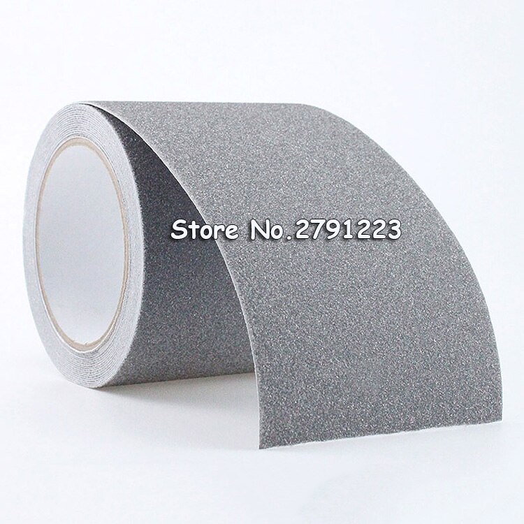 Ruban adhésif antidérapant de sécurité en PVC, 5m x 5cm, bande antidérapante, grain sûr, autocollant de préhension, ruban d&#39;avertissement utilisé pour les escaliers: Grey