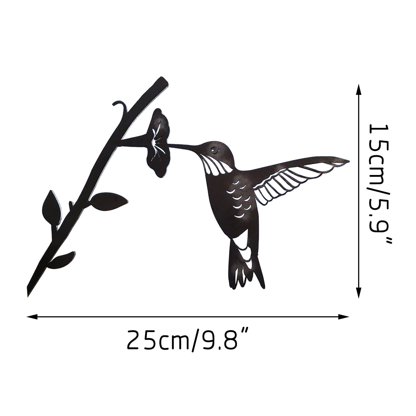 Tuin Art Outdoor Tuin Achtertuin Tak Metalen Rvs Art Metalen Vogel Yard Art Boom Vogel Dier Tuin Decoratie: C