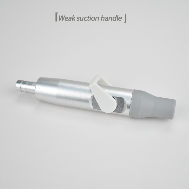 Poignée d'aspiration dentaire faible, éjecteur de salive, vannes d'aspiration, adaptateur de pointe avec manchon en Silicone gris, outil dentaire
