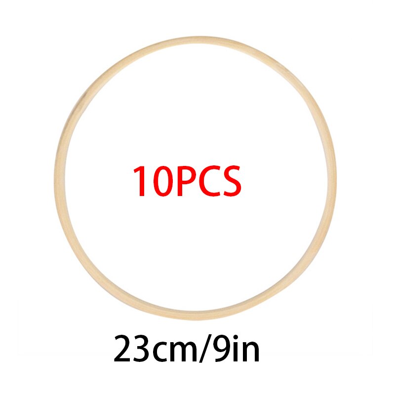 Cadre rond en bois de bambou, 8-40cm, cercle de broderie, outils pour bricolage, artisanat, couture, accessoires de décoration: 23cm