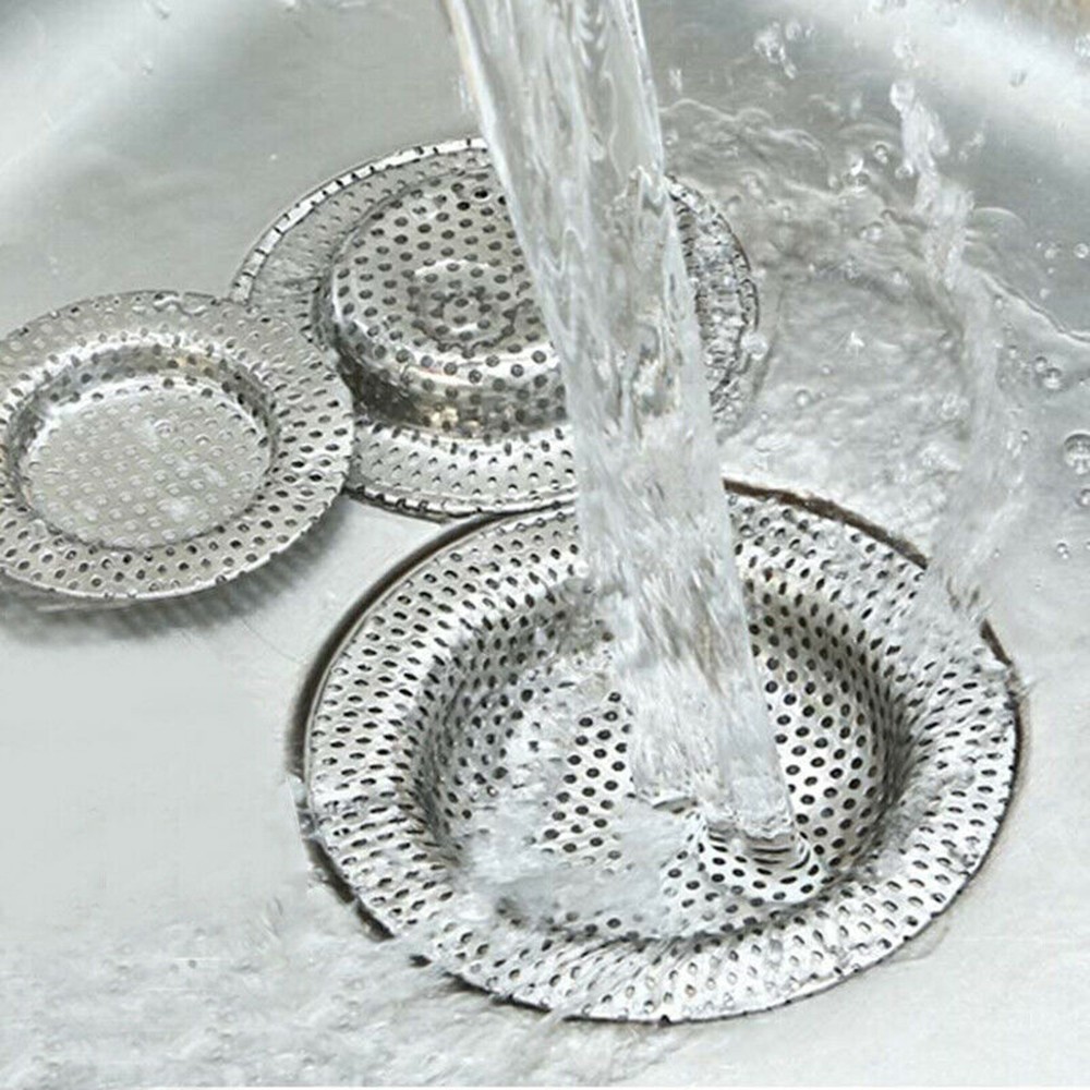 Filtros de fregadero de agua, colador de malla para fregadero, herramienta de cocina, cubierta de desagües de suelo de baño de acero inoxidable, herramientas de tapón de captura de pelo para ducha
