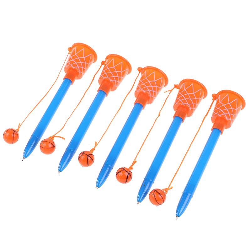 1Pcs Basketbal Hoepel Pen Basketbal Met Blauw/Zwart Refill Kids Basketbal Pen Pen Pad Sport Party Voor Sport