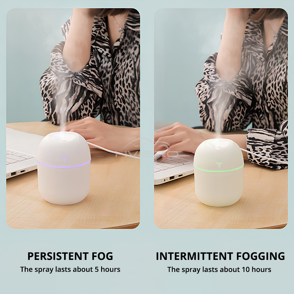 220ML Mini Ultrasonic Air Humidifier USB Charges Essential Oil Diffuser Car Purifier Aroma Anion Mist Maker Denses Fog Freshener