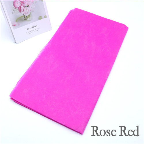 40 teile/los Einfarbig Seidenpapier Verpackung Faser Textur Blumen- wickelt DIY Blume Verpackung Weihnachten Gewebe Verpackung Papier: Rose rot