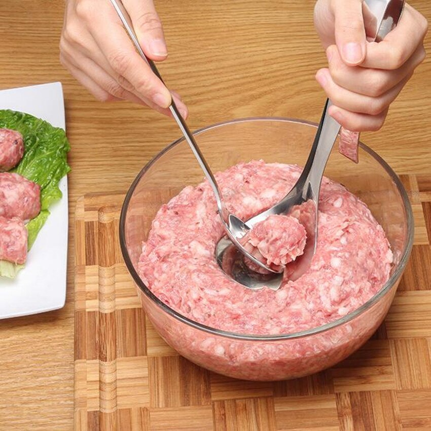 Kök köttbullar verktyg för köttbullar gör själv fisk köttbullar rostfritt stål kött & fjäderfä verktyg
