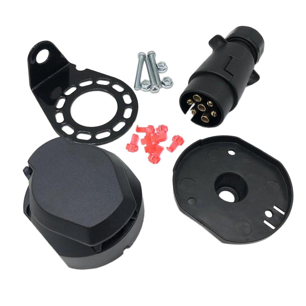 Electrics Converter 7Pins Plug Socket Adapter Kit 12N Type Trailer