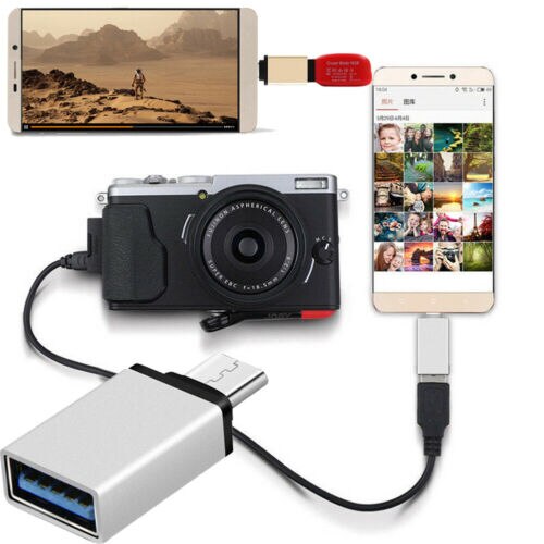 type-c til usb adapter omformer metall usb 3.0 hun til usb 3.1 type c hann synkroniseringsdatakonverter usb-c otg adapter 20 a 16