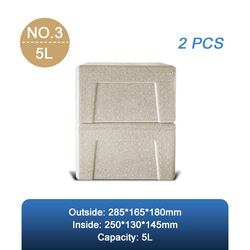 Food-Grade Insulation Box Biodegradable Foam Box EPP Food Storage Boxes Fresh-Keeping Takeaway Ice Cream Insulated Box: DARK GRAY