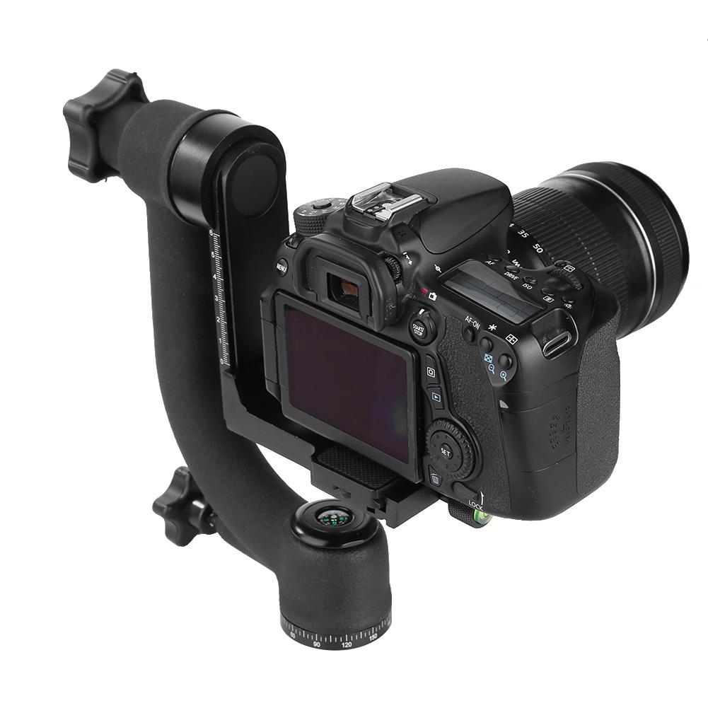 Vite a 360 pollici professionale con testa a sfera per treppiede con giunto cardanico a 1/4 gradi con piastra a sgancio rapido per teleobiettivo con fotocamera DSLR