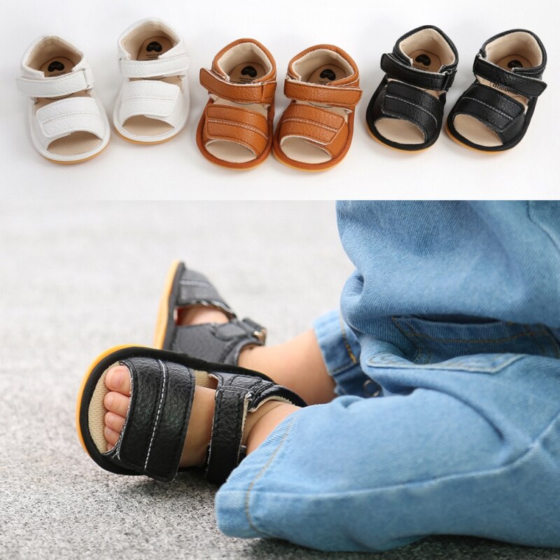 Baby Zomer Sandalen Voor 0-18 Maanden Jongen Meisje Slippers Peuter Kids Babyschoenen Pu Lederen Schoenen