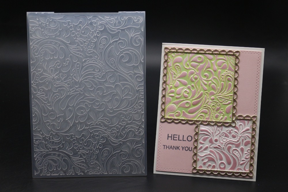 3D transparent embossed sheet DIY Paper Cutting Dies Scrapbooking Plastic Embossing Folder