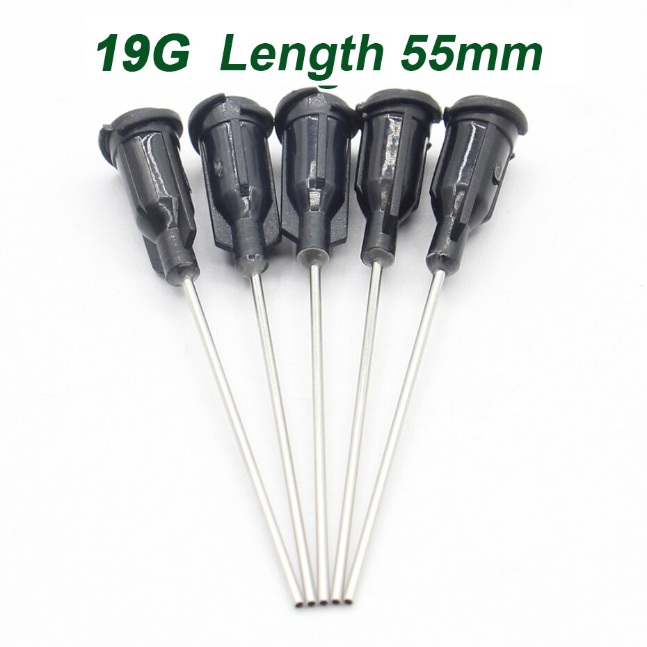 50 stks 19g X 55mm Precision gepassiveerd S.S. Doseer Tip met PP Safetylok hub, lijm dispenser naalden