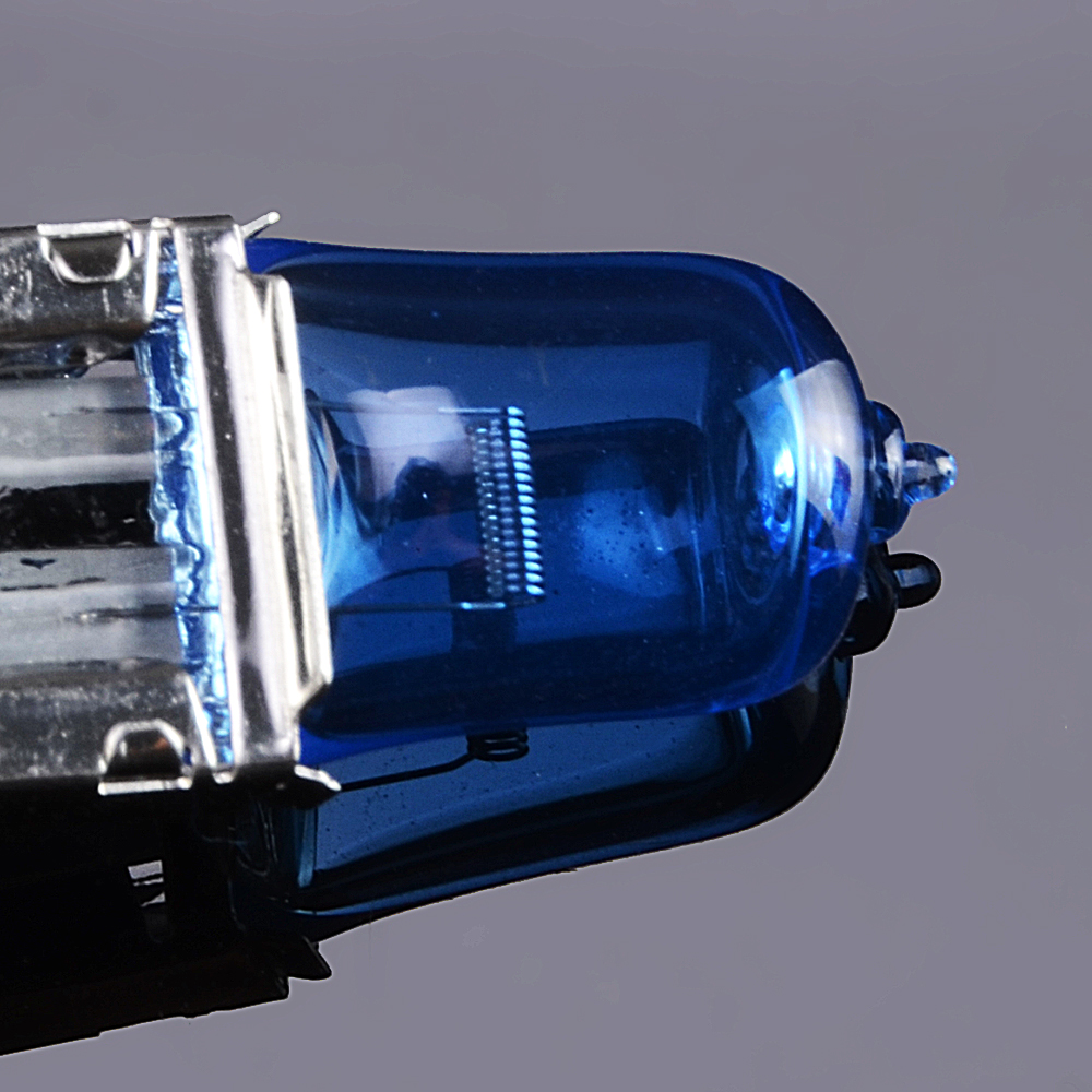 Hippcron  h3 halogenlampor 12v 55w 5000k bilstrålkastare 1600lm mörkblå glas supervitt ljus  (2 st)