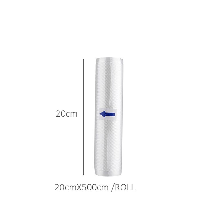 Elintarvikkeiden tiivistepussit rullat elintarvikefoliolle bpa-vapaa pussi elintarviketyhjiötä varten keittiön tyhjiöpussit ruokaa varten 12+15+20+25+28cm*500cm: 20cm