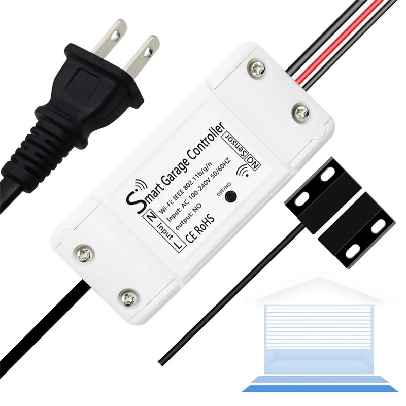 Wireless Smart Remote Control Garage Alarm Sensor Application Opens and Closes Remotely to Monitor Your Door from Anywhere