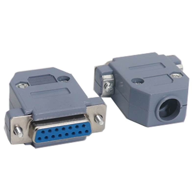 【5-1PCS】 enchufe de puerto serie tipo cable soldado con núcleo DB15 doble fila cabeza macho/hembra/carcasa conector RS232 puerto COM estenopeico