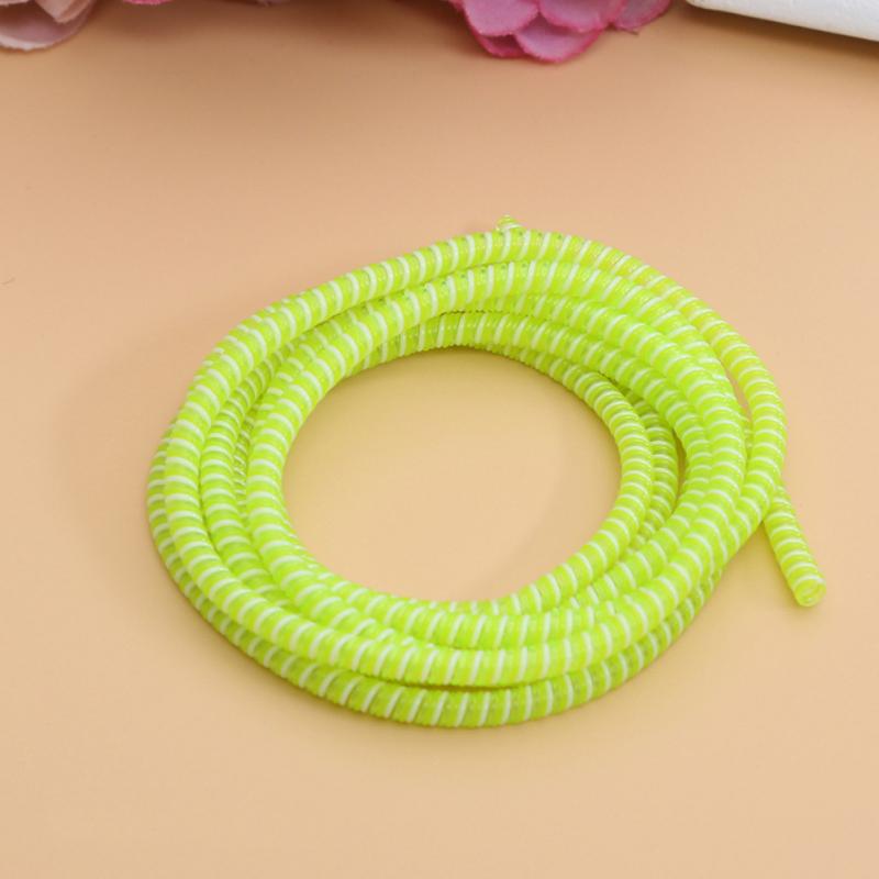 1.4m kabel opruller wire beskyttelse etui data linje beskyttelse fjeder reb garn til iphone android usb ladekabel cover