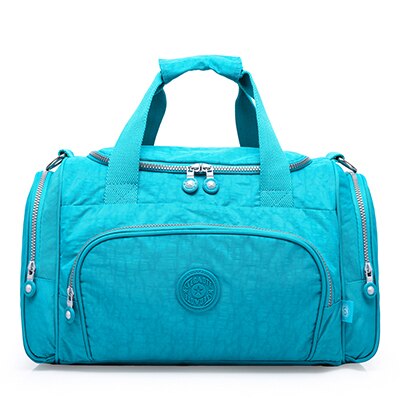 Tegaote mænds rejsetaske stor kapacitet mandlig bagage duffeltasker nylon multifunktionel bærbar weekendtot rejse nyeste stil: Himmelblå