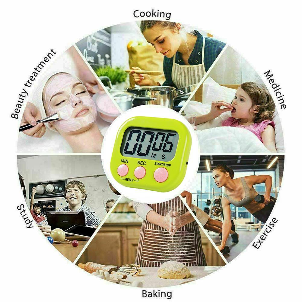 Digital Timer Big Screen Timer Magnetic LCD Kitchen Countdown Timer Alarm Stand Kitchen Timer Practical Cooking Alarm Clock