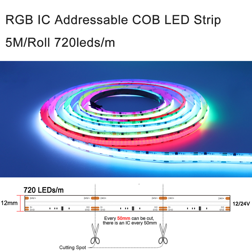 Controlador LED de escalera con Sensor de movimiento, tira de luces LED de paso de escalera de 12V y 24V, tira de luces de píxeles laterales, iluminación de escalera interior de 1-32 pasos: YELLOW / Color blanco cálido