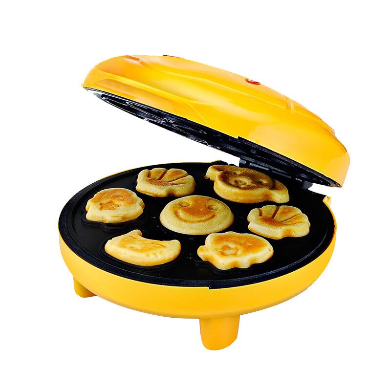 Household Cake Breakfast Baking Machine 7 Holes Cake Maker 1000W Waffle Maker Dual Non-stick Automatic Bread Maker Machine