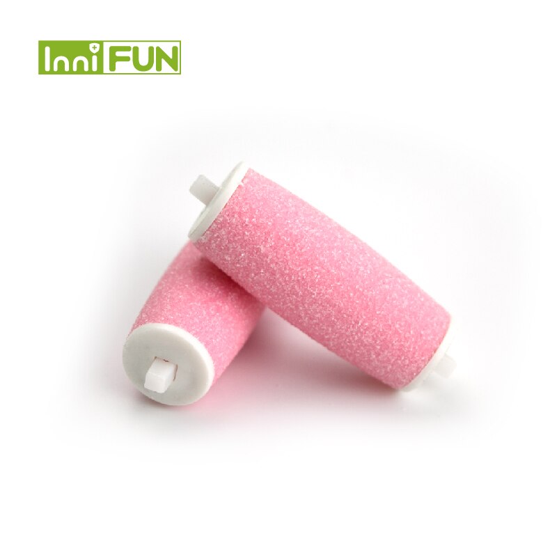 2 stuks/verpakking vervangende rollerkoppen voor scholls pedi skin remover, herstellende voetknarsmachine, peeling pedicure-apparaat