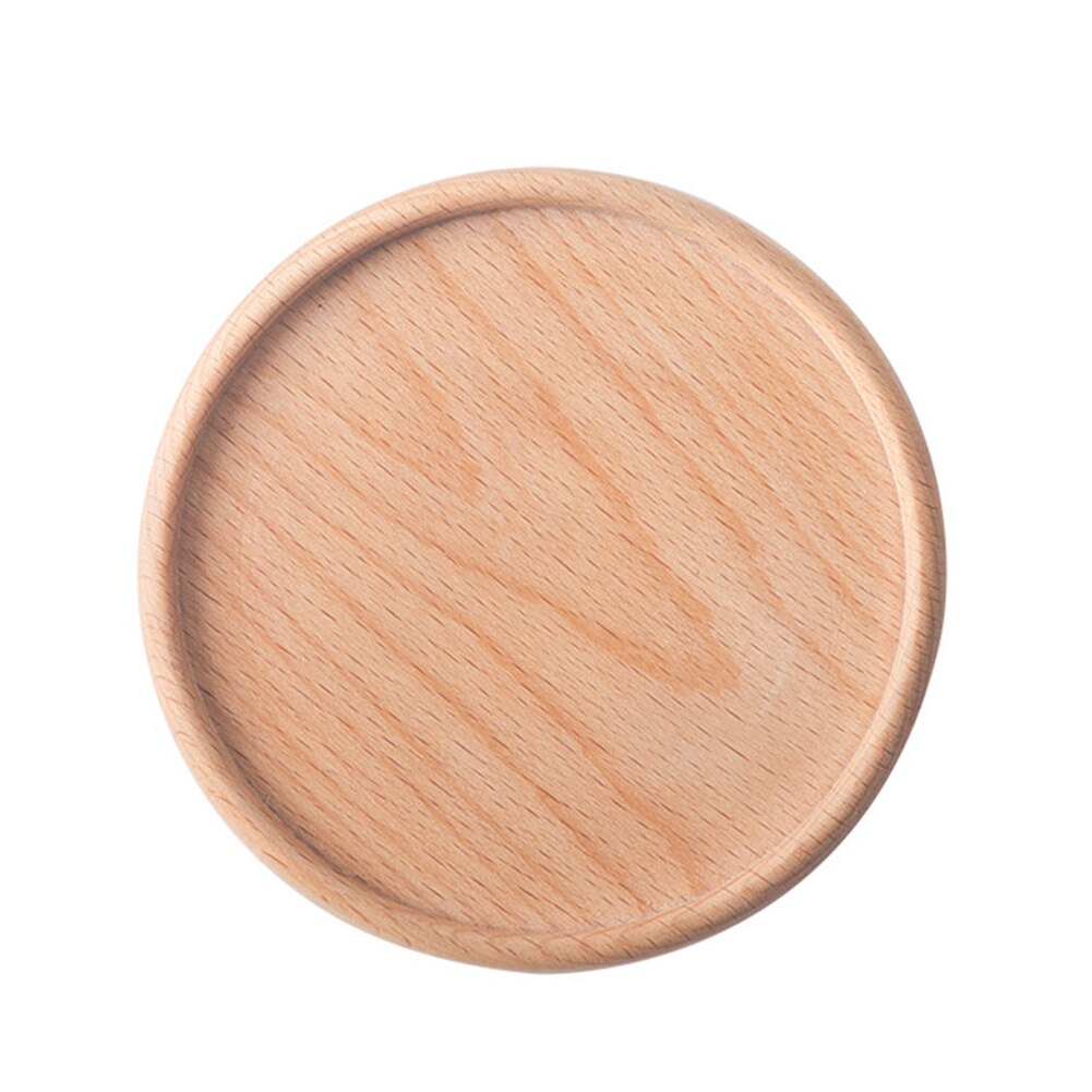 1PC Beuken Zwarte Walnoot Hout Coaster Retro Isolatie Cup Mat Huishouden Vierkante Ronde Coaster