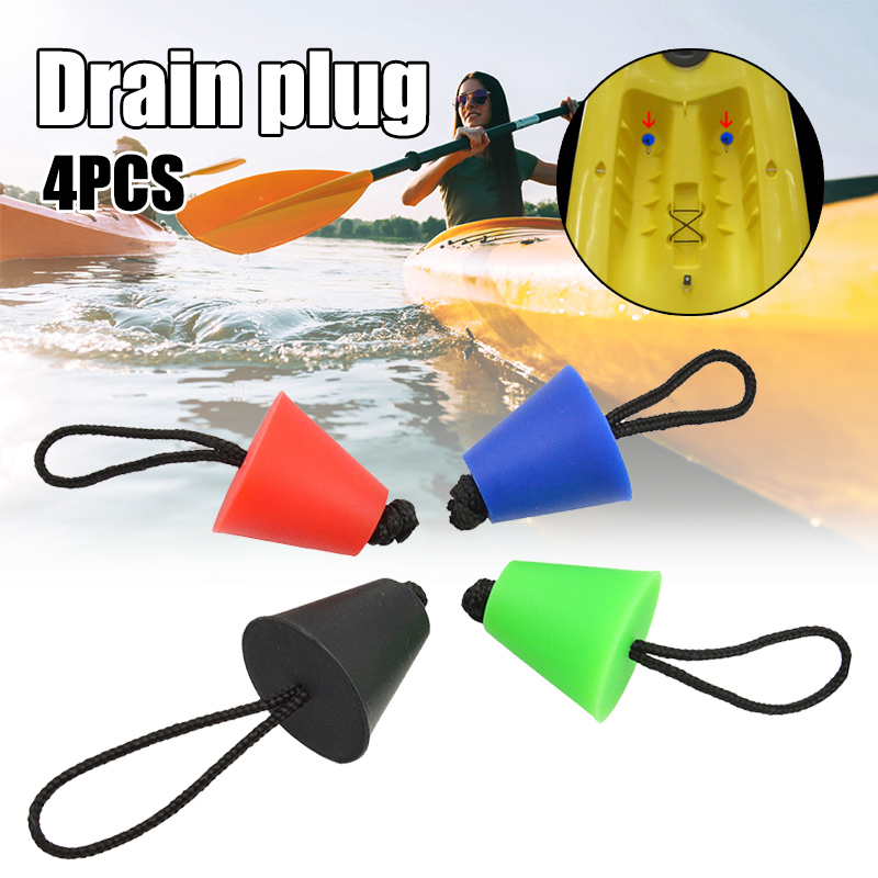 Kit de tapones universales de silicona para Kayak, tapones duraderos para canoa, tapón resistente al desgaste, pieza de repuesto, 4 piezas