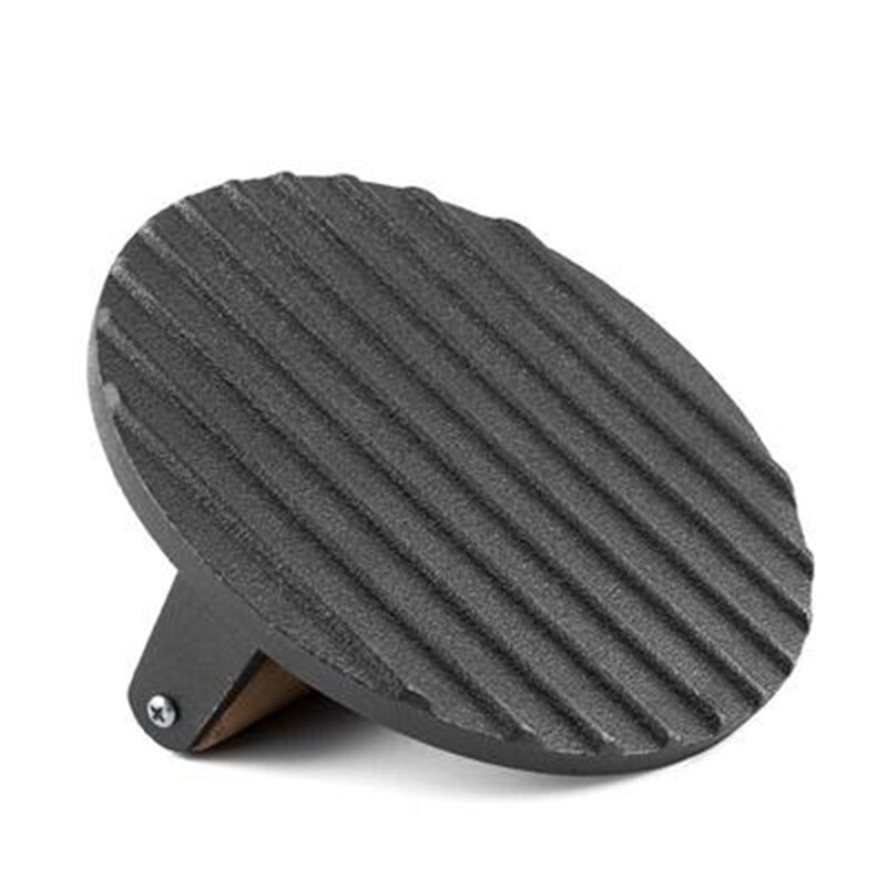 Round Big BBQ Tool Cast Iron Wooden Handle Steak Plate Meat Press Grill Fried Meat Squid Steak Barbecue Pressure Plate
