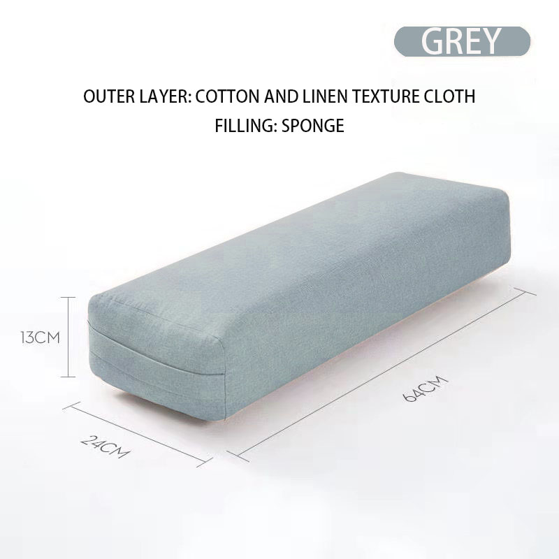 Katoen En Linnen Textuur Vierkante Yoga Kussen Spons Voering Fitness Hoge Elastische Yoga Mat Yoga Mat Yoga Accessoires Yoga Pijler: Grey