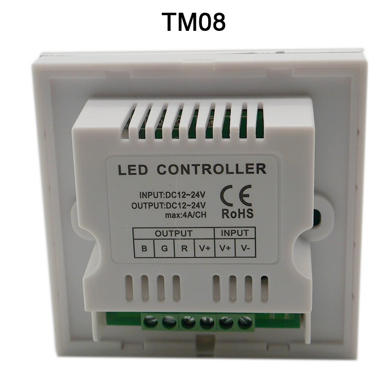 TM06 TM07 TM08 DC12V-24V wall mounted single color/CT/RGB led Touch Panel Controller glass dimmer switch for LED Strip light