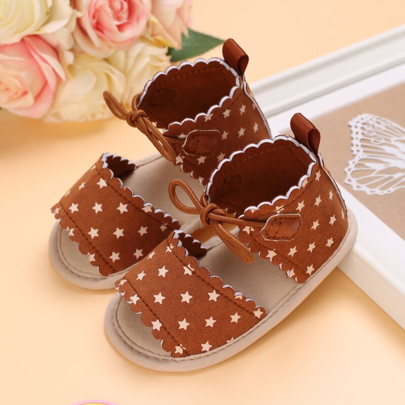 2021 Toddler Baby Girls Bow Polka Dot Sandals Party Princess Sandals Summer Beach Shoes Infant Baby Girl Shoes First Walkers