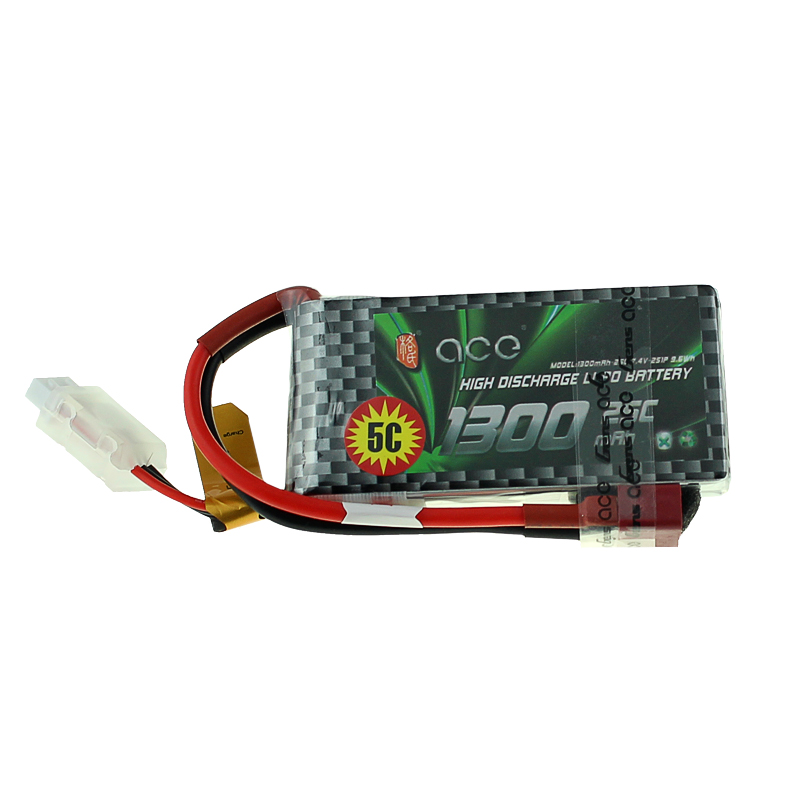 Gens ACE 2S Lipo 3S Battery 7.4V 11.1V 800mAh 1300mAh 1800mAh 2200mAh 3300mAh 4000mAh 5300mAh with T/XT60 Plug: 2S 1300MAH 25C