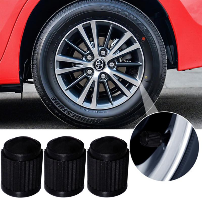 20pcs Car Tyre Valve Dust Caps Dome Shape Dust Valve Black Bike Tyre Plastic Caps #0905