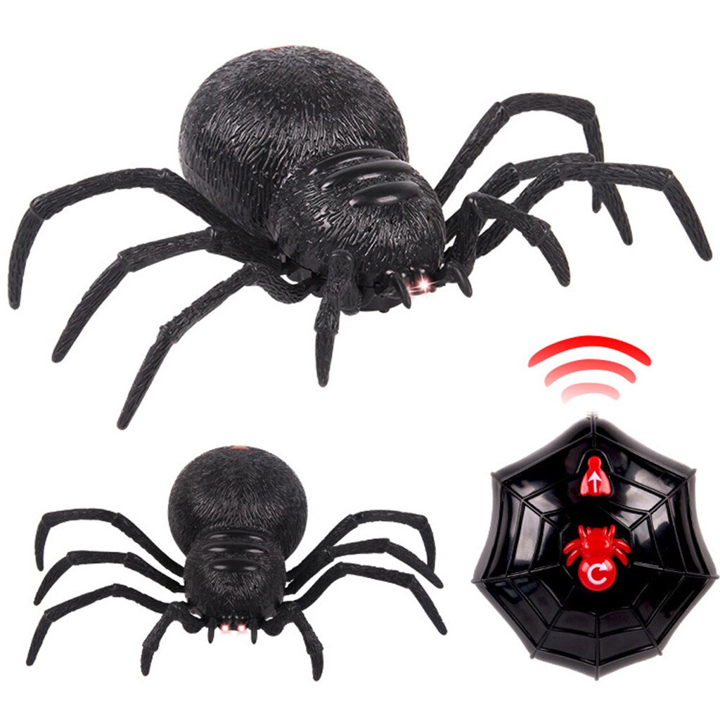 Télécommande araignée effrayant loup araignée Robot Halloween réaliste nouveauté blague jouets RC tarentule araignée pour enfants