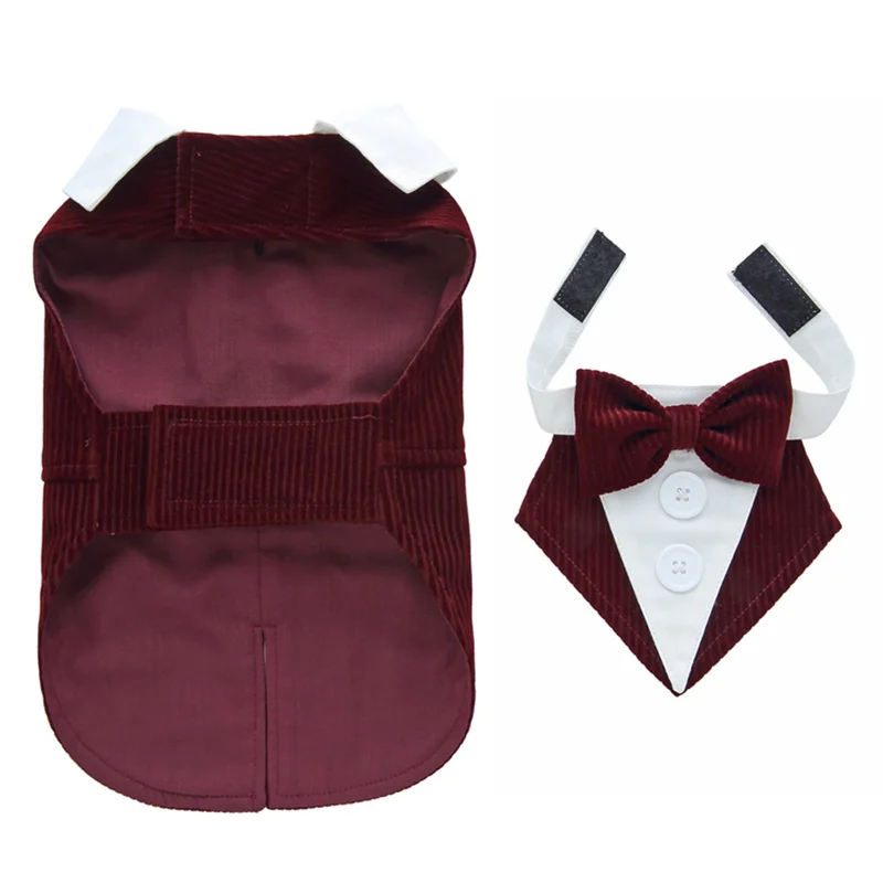 Disfraz de mascota masculino de lujo para perros pequeños, traje de frac para cachorros de , vestido para Chihuahua, mascotas malaltesas, ropa de boda: L / YELLOW
