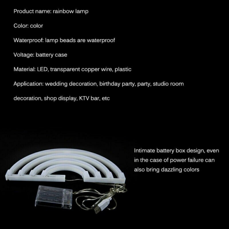 9 estilos de luz de néon led colorido arco-íris sinal de néon para o quarto festa em casa decoração de casamento presente de natal lâmpada de néon