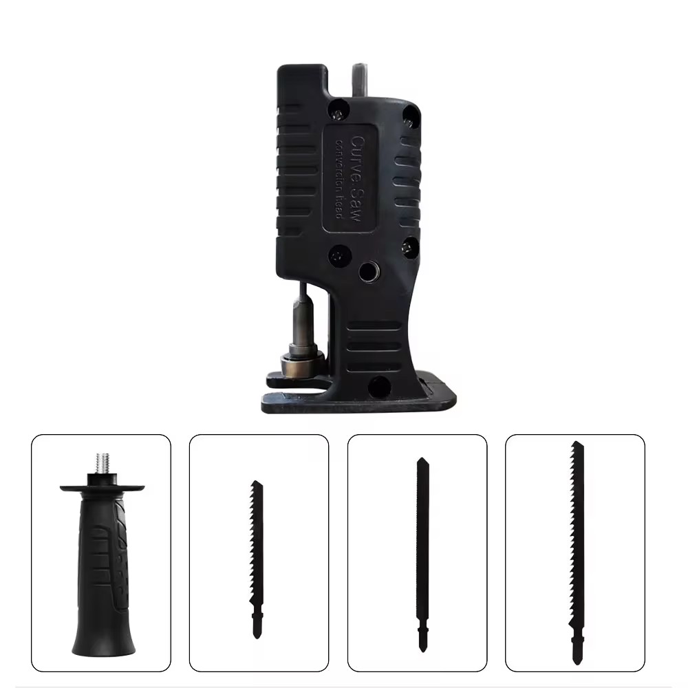 Conversiekop van schroevendraaier Elektrische boormachine naar elektrische zaag Reciprozaag Huishoudelijke multifunctionele ijzerzaag Houtgereedschap: CRIMSON