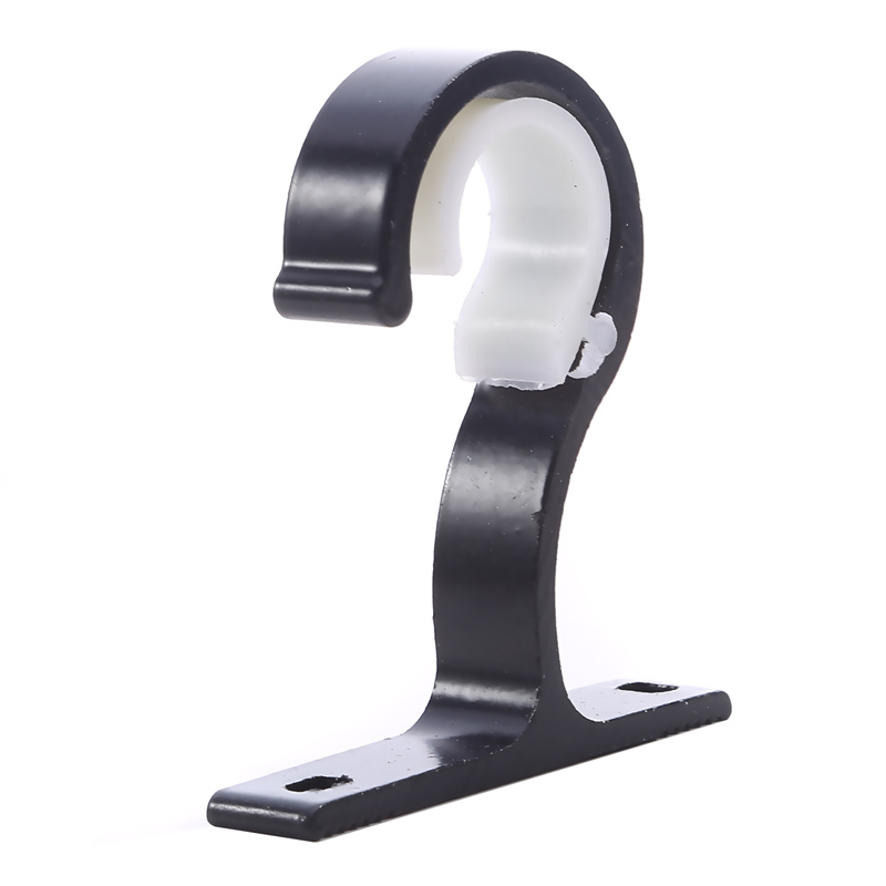 Gordijn Drapery Staafhouders Beugel Diy Rome Paal Gordijn Beugels Aluminium Ondersteuning Rack Home Decor: Black