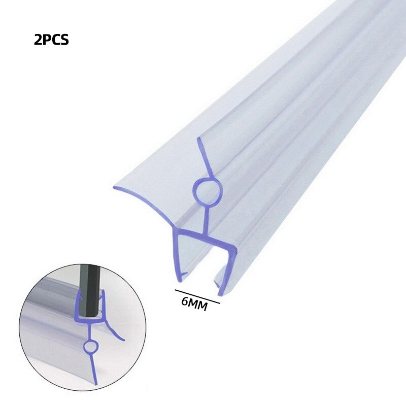 2PCS Glass Thickness 4-6mm Seal Ring Strip For Shower Bathroom Screen Door Weatherstrip Window Glass Fixture Daily Tools: D