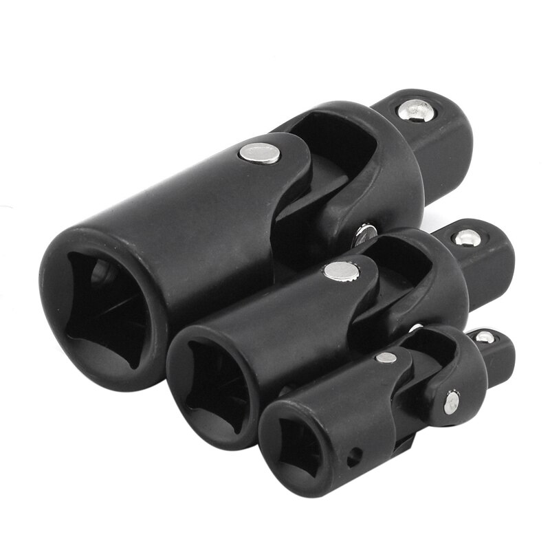 Kogelgewricht Impact Socket Set | 3Pc 1/4 Inch 3/8 Inch 1/2 Inch Drive Universal Carbon Staal Kruiskoppeling slagmoersleutel