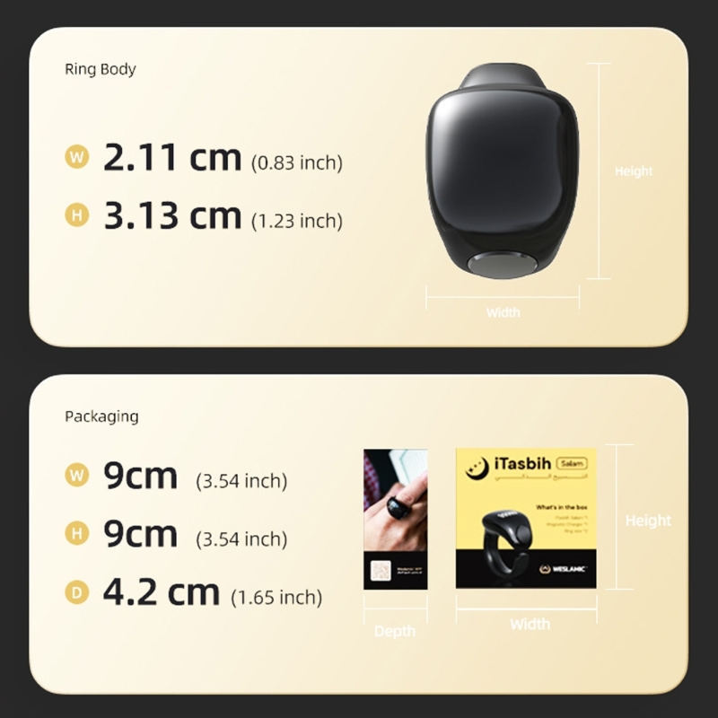 Compteur numérique pour les prières quotidiennes, compteur numérique Tasbeeh avec outil comptage portable d'entrée 3,7 V