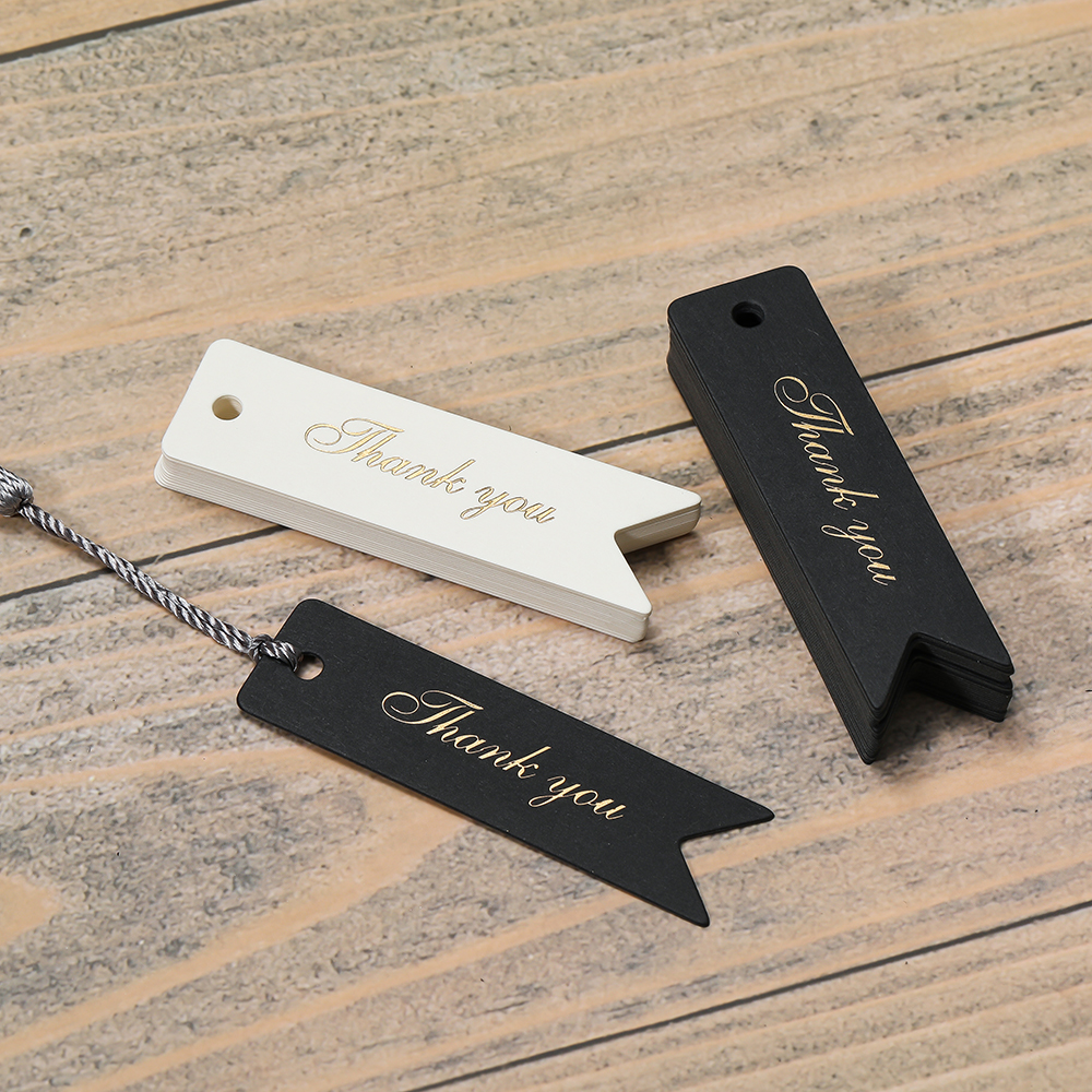 50 stk/parti bronsering stempling takkelapper svart hvitt papir kort håndlaget innpakning gjør-det-selv smykker tilbehør prisetikett