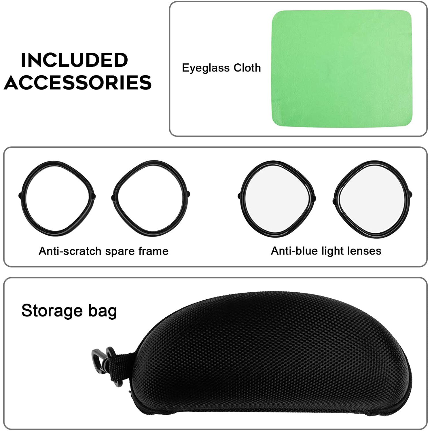 For Oculus Quest 2 VR Magnetic Eyeglass Anti-Blue Lens Frame Quick Disassemble Clip Lens Protection for Oculus Quest 2 Glasses: Default Title