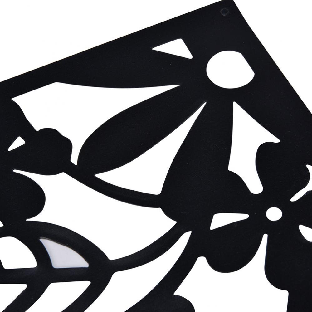 8x Flower Wall Sticker Hanging Screen Panel Room Divider Partition Black