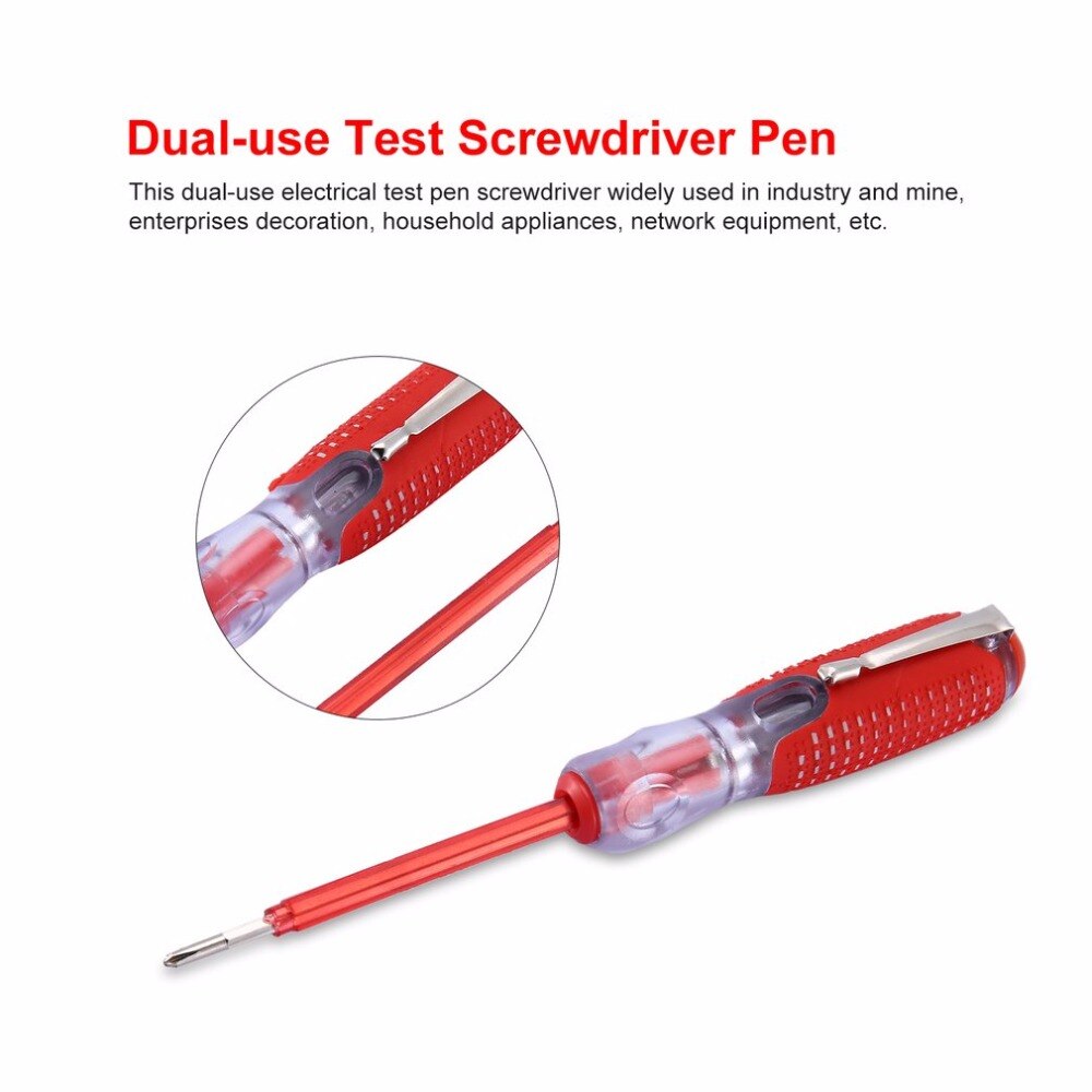 100-500V Dual-use Test Pen Screwdriver Durable Insulation Electrician Home Tool Test Pencil Electric Tester Pen Tool