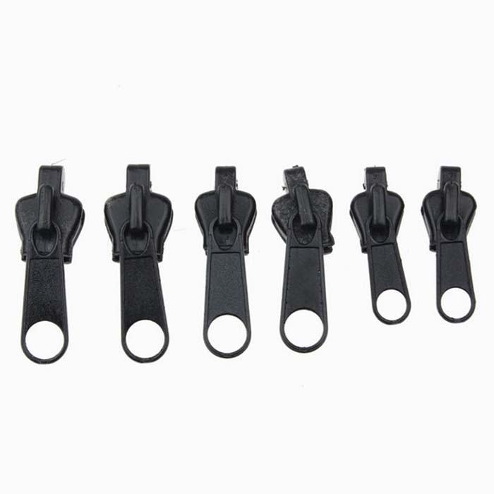 1set(6 uds) arreglar cremallera 3 tamaños diferentes deslizador del tirador de la cremallera de plástico No coser instantánea Kit de reparación de cremalleras universal para todos ¿