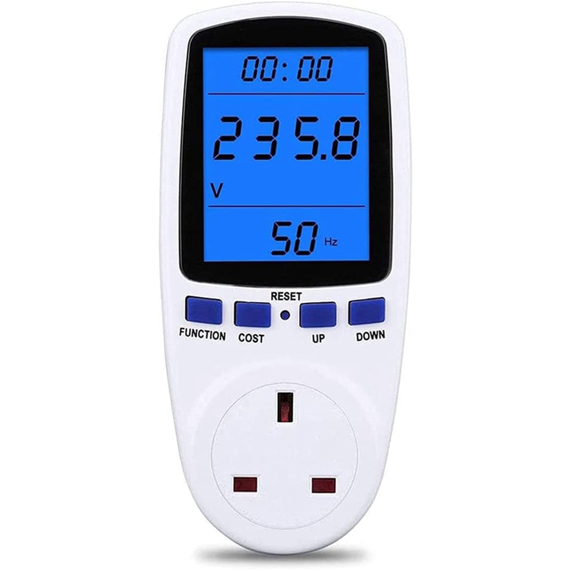 Power Meter Electricity Usage Monitor,With Backlight LCD,Overload Warning Watt Volt Amp Meter For Home CNIM
